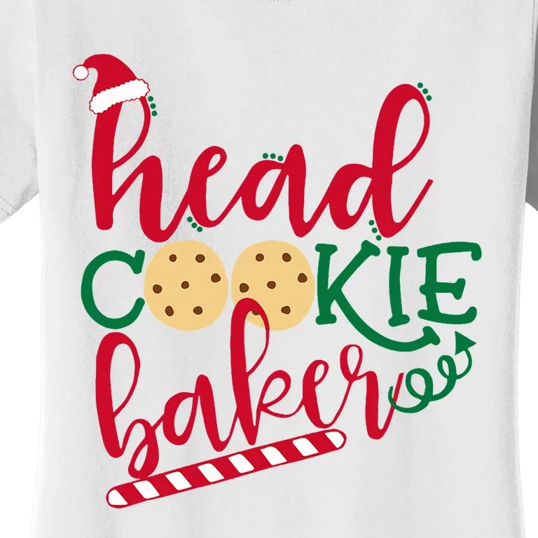 Matching Family Christmas Baking Head Cookie Baker Women's T-Shirt