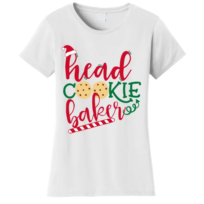 Matching Family Christmas Baking Head Cookie Baker Women's T-Shirt