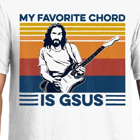 My Favorite Chord Is Gsus Jesus Playing Guitar Pajama Set