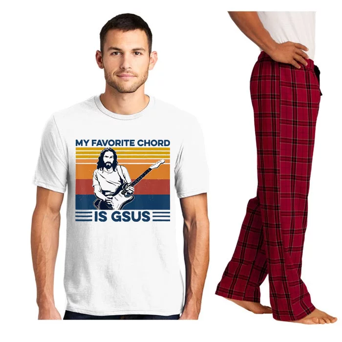 My Favorite Chord Is Gsus Jesus Playing Guitar Pajama Set