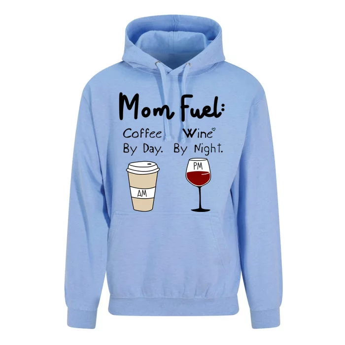 Mom Fuel: Coffee By Day Wine By Night Mamas Birthday Gift Unisex Surf Hoodie