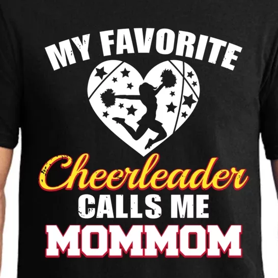 My Favorite Cheerleader Calls Me Mommom Funny Cheer Mom Mom Gift Pajama Set