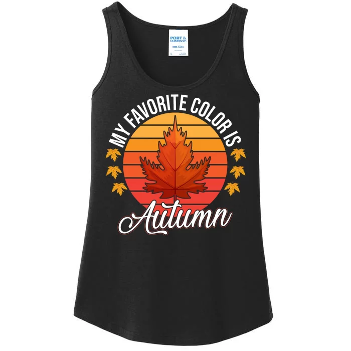 My Favorite Color Is Autumn Ladies Essential Tank