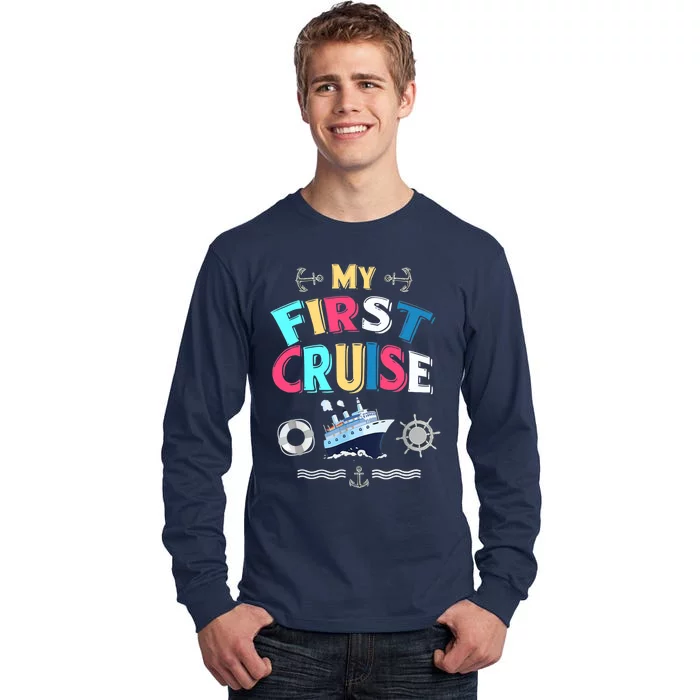 My First Cruise, Wo, Girl And Boy Rookie Travelers Tall Long Sleeve T-Shirt