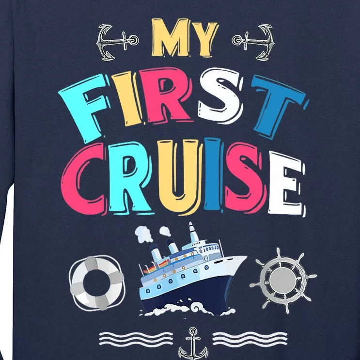 My First Cruise, Wo, Girl And Boy Rookie Travelers Tall Long Sleeve T-Shirt