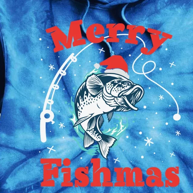 Merry Fishmas Cool Gift Tie Dye Hoodie