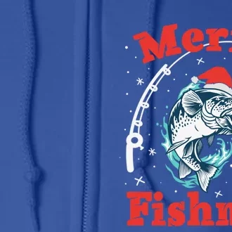 Merry Fishmas Cool Gift Full Zip Hoodie