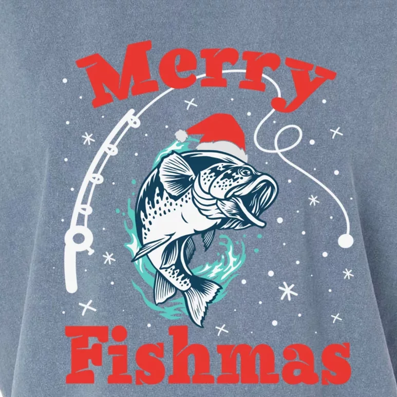 Merry Fishmas Cool Gift Garment-Dyed Women's Muscle Tee