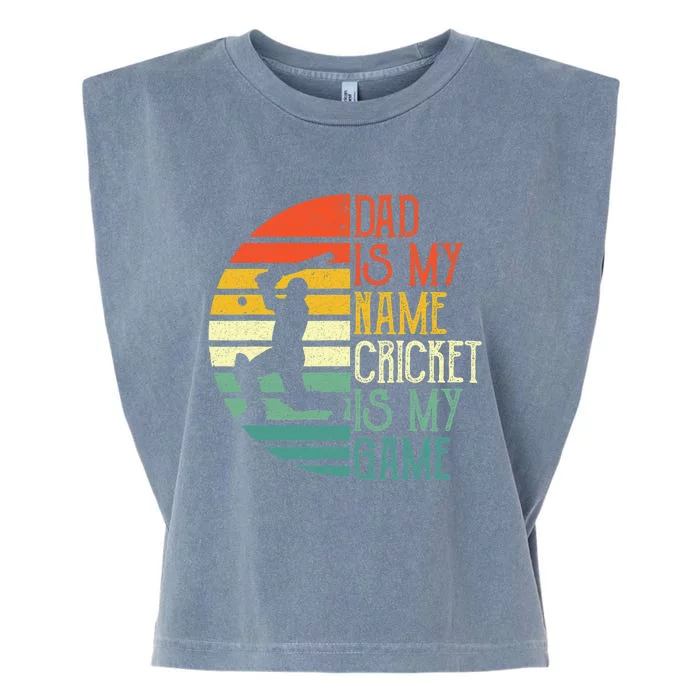 My Favorite Cricket Player Calls Me Dad Cricket Lover Garment-Dyed Women's Muscle Tee