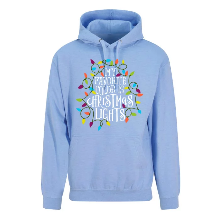 My Favorite Color Is Christmas Lights Gift Cool Gift Unisex Surf Hoodie