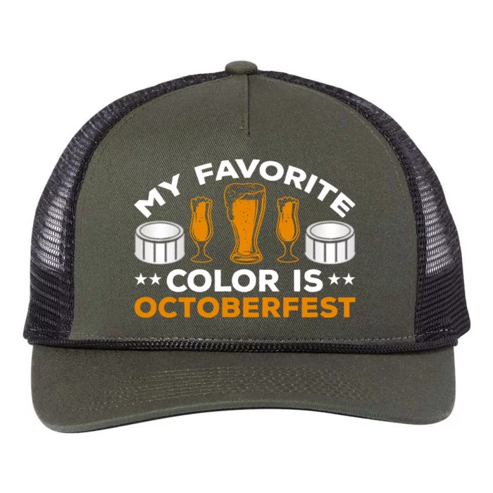 My Favorite Color Is Oktoberfest Retro Rope Trucker Hat Cap