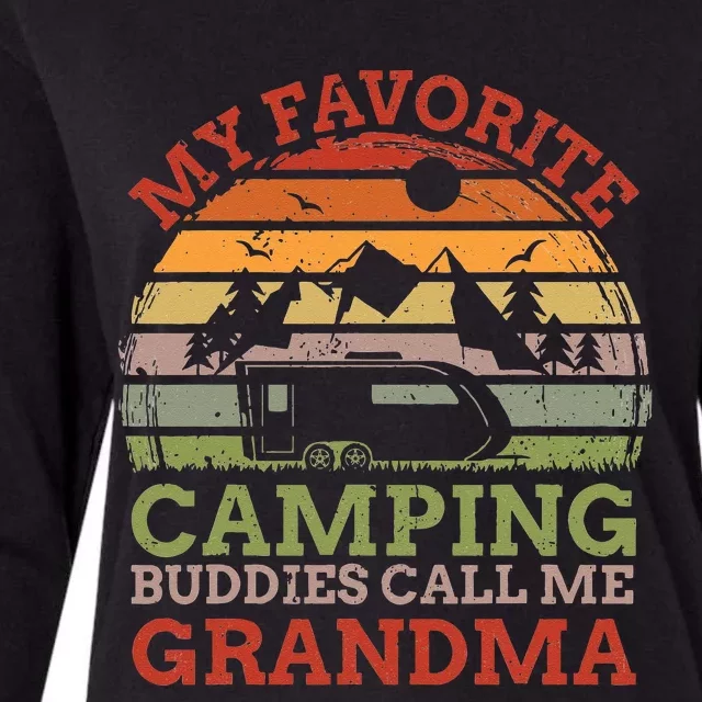 My Favorite Camping Buddies Call Me Grandma Fathers Day Womens Cotton Relaxed Long Sleeve T-Shirt