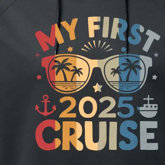 My First Cruise 2025 Vacation Matching Family Cruise Ship Performance Fleece Hoodie