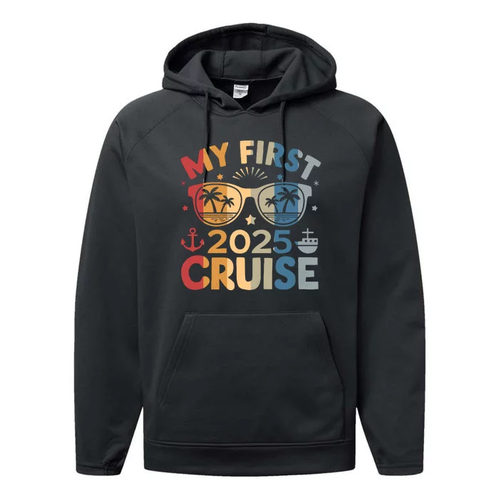 My First Cruise 2025 Vacation Matching Family Cruise Ship Performance Fleece Hoodie