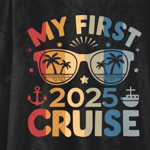 My First Cruise 2025 Vacation Matching Family Cruise Ship Hooded Wearable Blanket