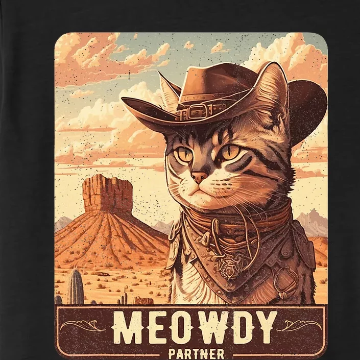 Meowdy Funny Country Music Cat Cowboy Hat Poster Funny ChromaSoft Performance T-Shirt