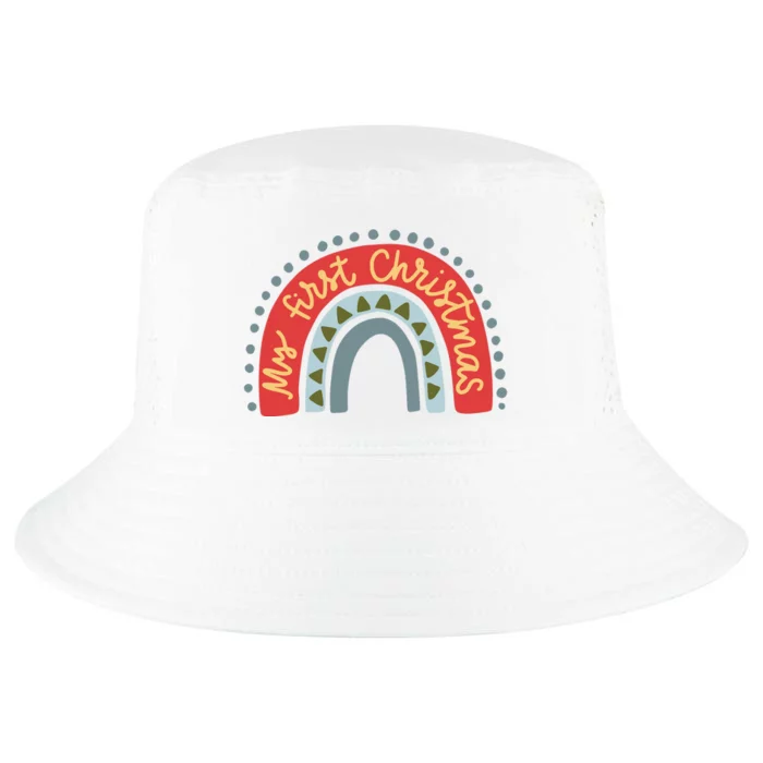 My First Christmas Cute Rainbow Holiday Cool Comfort Performance Bucket Hat