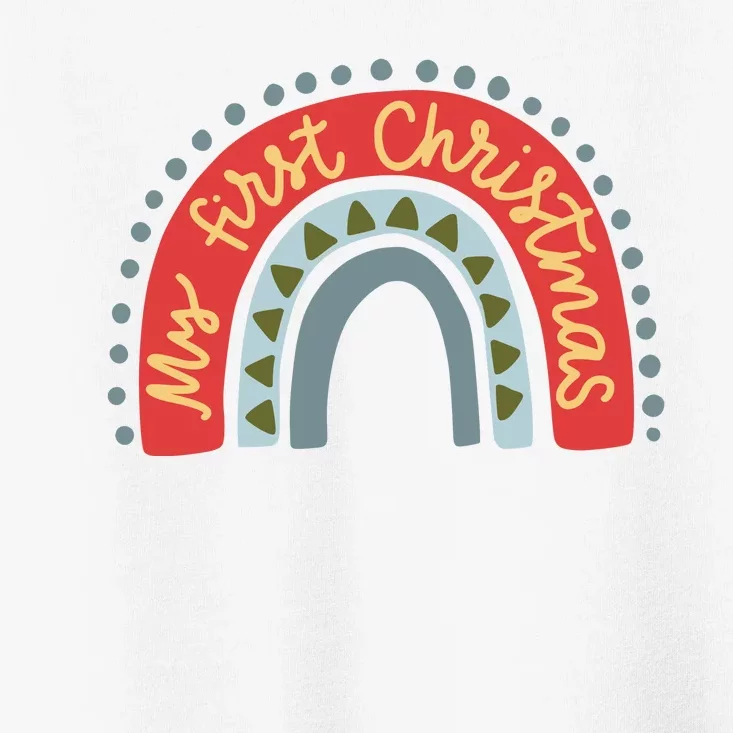 My First Christmas Cute Rainbow Holiday Toddler T-Shirt