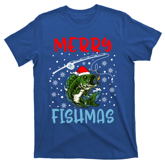 Merry Fishmas Christmas Fishing Holiday Gift T-Shirt