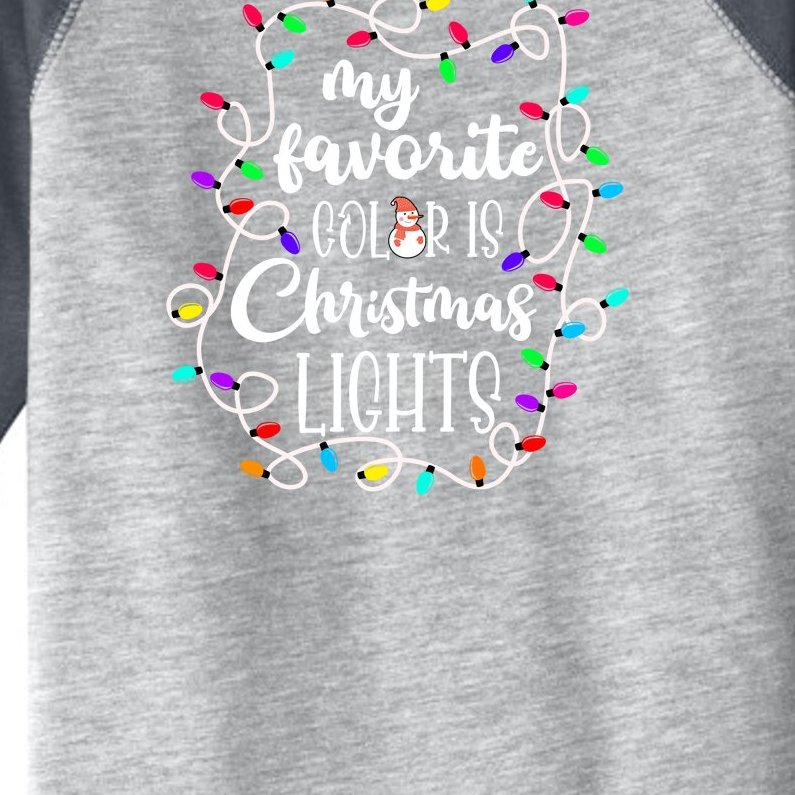 My Favorite Color Is Xmas Christmas Lights Toddler Fine Jersey T-Shirt
