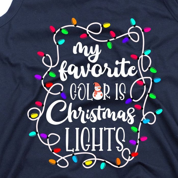 My Favorite Color Is Xmas Christmas Lights Tank Top