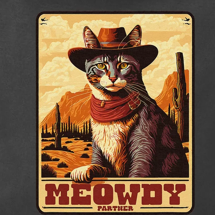 Meowdy! Funny Country Music Cat Cow Hat Wanted Poster Zip Tote Bag