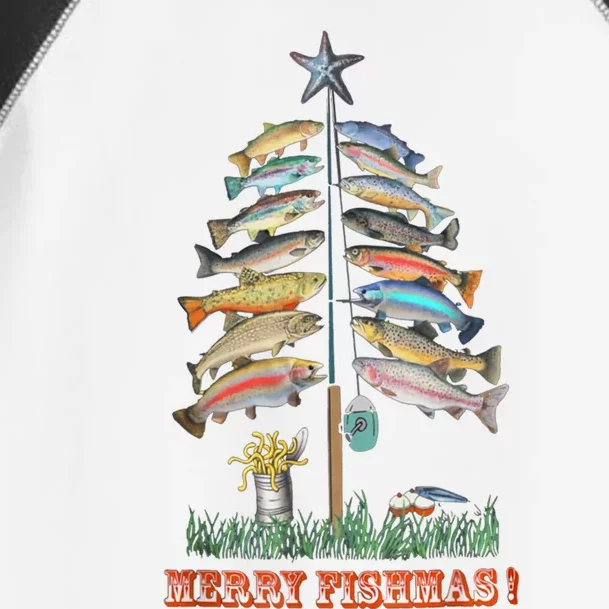 Merry Fishmas Christmas Tree Funny Funny Gift Toddler Fine Jersey T-Shirt