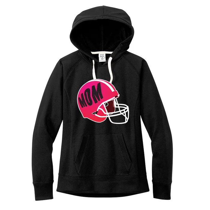 Mom Football Coach Mom's American Football Helmet Cool Gift Women's Fleece Hoodie