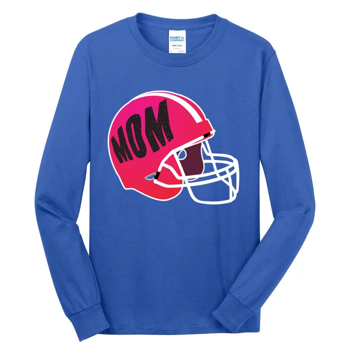 Mom Football Coach Mom's American Football Helmet Cool Gift Tall Long Sleeve T-Shirt