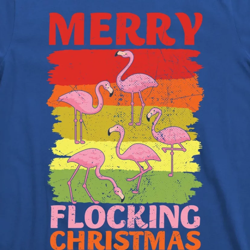 Merry Flocking Christmas Flamingo Funny Xmas Pajama Gift T-Shirt