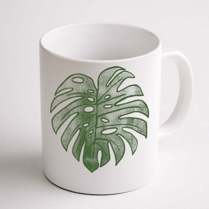 Monstera Funny Crazy Plant Lady Monstera Deliciosa Front & Back Coffee Mug