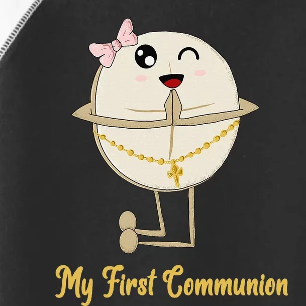 My First Communion Girls Catholic Religious  Wafer Toddler Fine Jersey T-Shirt