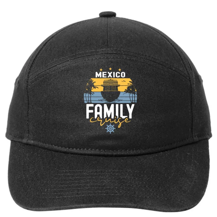 Mexico Family Cruise Squad Cruise Ship Trip 7-Panel Snapback Hat