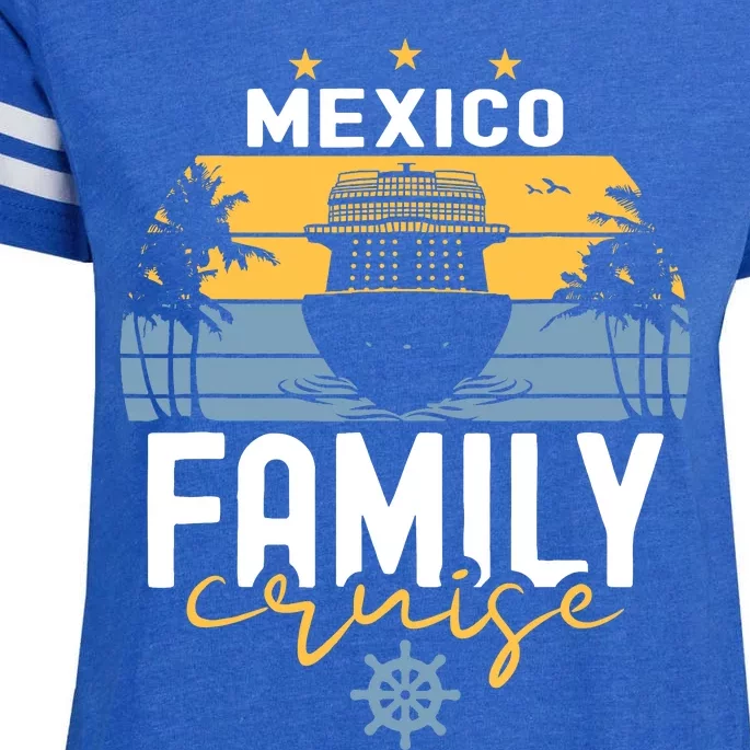 Mexico Family Cruise Squad Cruise Ship Trip Enza Ladies Jersey Football T-Shirt