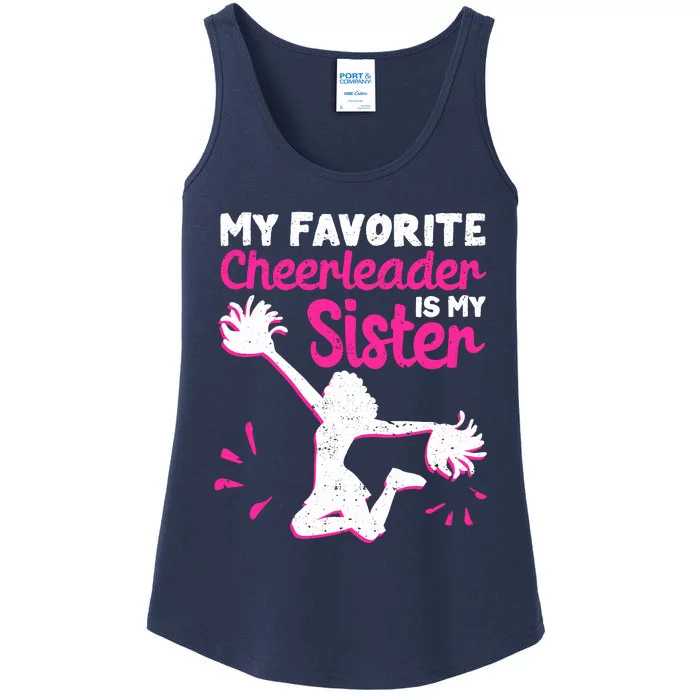 My Favorite Cheerleader Is My Sister Ladies Essential Tank