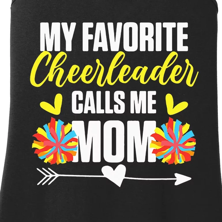 My Favorite Cheerleader Calls Me Mom Cheer Mom Ladies Essential Tank