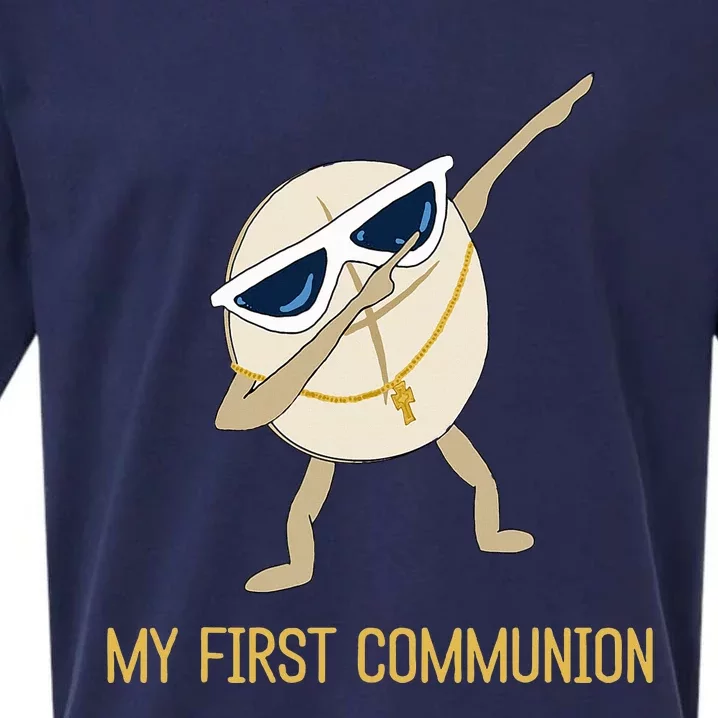 My First Communion Dabbing Wafer 1st Communion Sueded Cloud Jersey T-Shirt