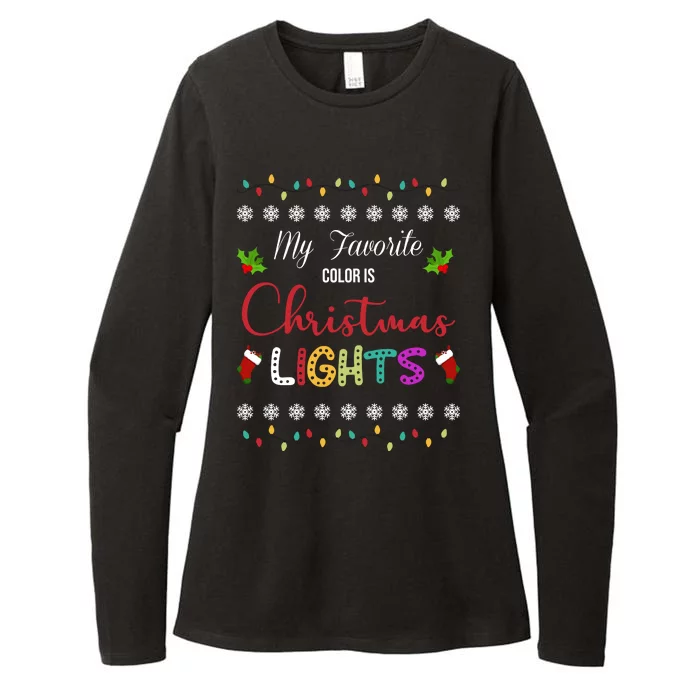 My Favorite Color Is Christmas Lights Womens CVC Long Sleeve Shirt