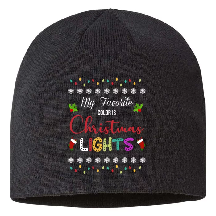 My Favorite Color Is Christmas Lights 8 1/2in Sustainable Knit Beanie