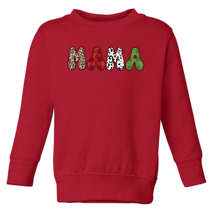 Mama Funny Christmas Holiday Family Matching Toddler Sweatshirt