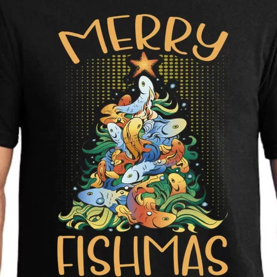 Merry Fishmas Cute Gift Pajama Set