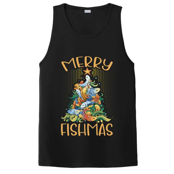 Merry Fishmas Cute Gift Performance Tank