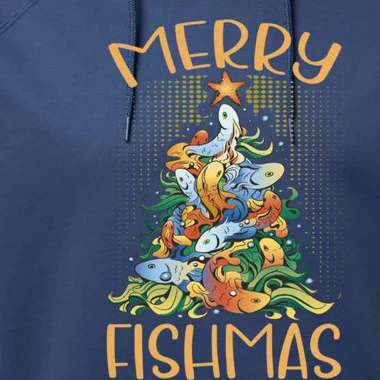 Merry Fishmas Cute Gift Performance Fleece Hoodie