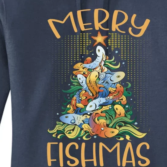 Merry Fishmas Cute Gift Women's Pullover Hoodie