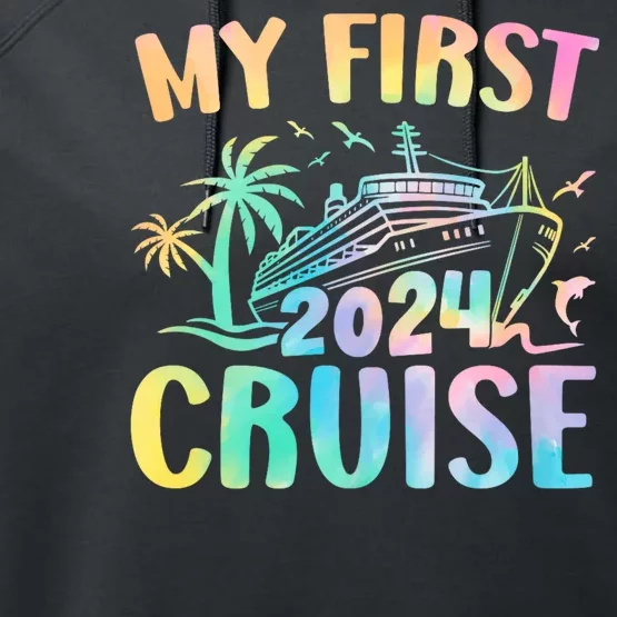 My First Cruise 2024 Vacation Matching Family Cruise Ship Performance Fleece Hoodie