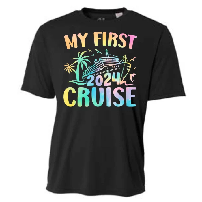 My First Cruise 2024 Vacation Matching Family Cruise Ship Cooling Performance Crew T-Shirt