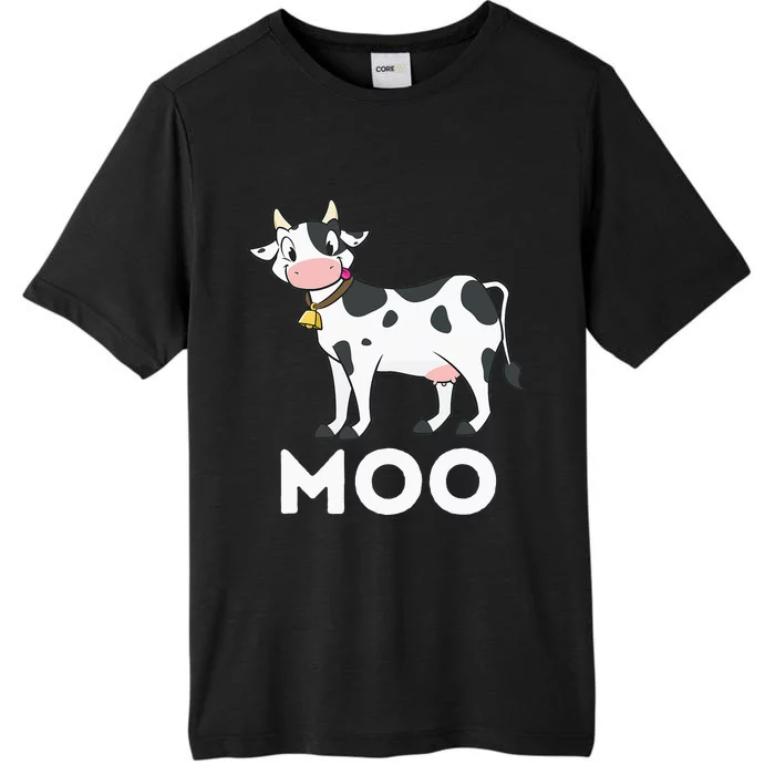 Moo Funny Cow Lover Famer Cattle Ranch Dairy Farming ChromaSoft Performance T-Shirt