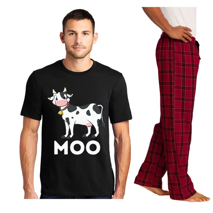 Moo Funny Cow Lover Famer Cattle Ranch Dairy Farming Pajama Set