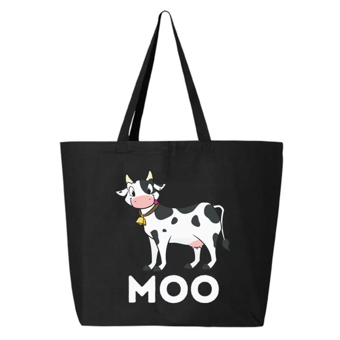 Moo Funny Cow Lover Famer Cattle Ranch Dairy Farming 25L Jumbo Tote