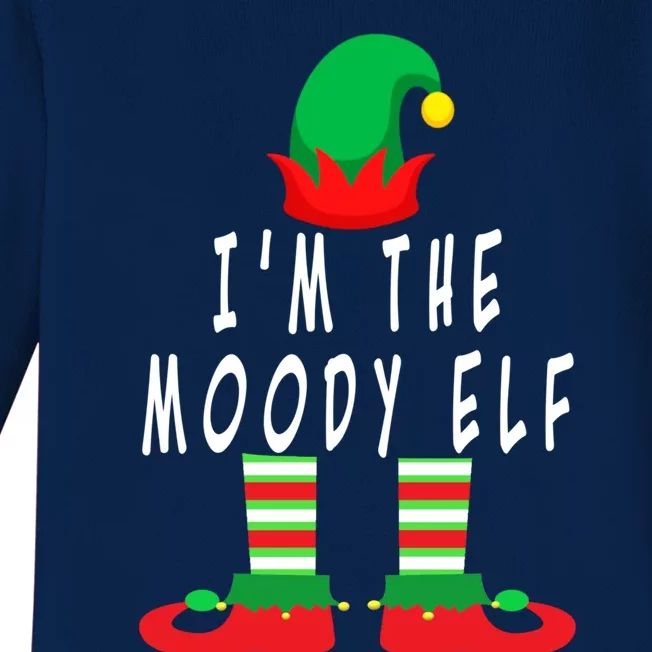 Matching Family Christmas IM The Moody Elf SantaS Helpers Cute Gift Baby Long Sleeve Bodysuit